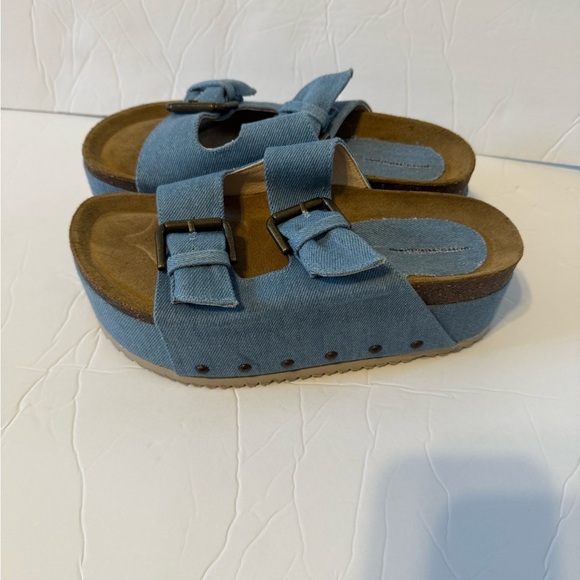 Free People Intentionally Blank Rule Breaker Platform Sandals Size 37 (6.5-7) - Picture 3 of 7